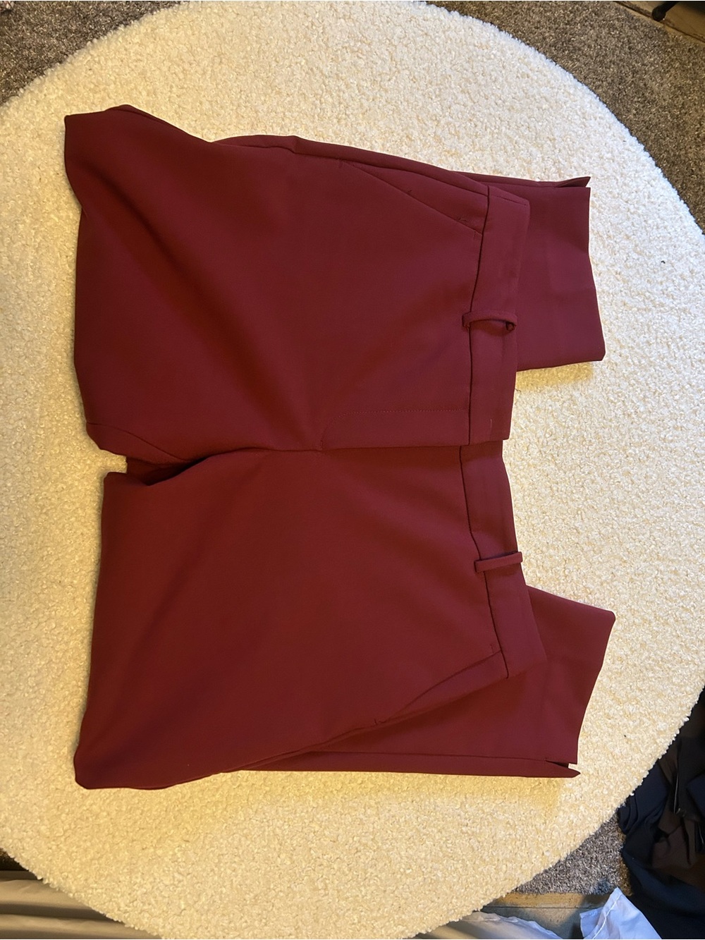 Talbots Burgundy High-Rise Ankle Shorts